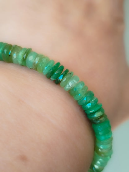 Pulsera de crisoprasa y Plata de ley
