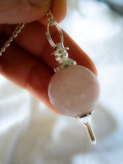 Péndulo de Cuarzo rosa