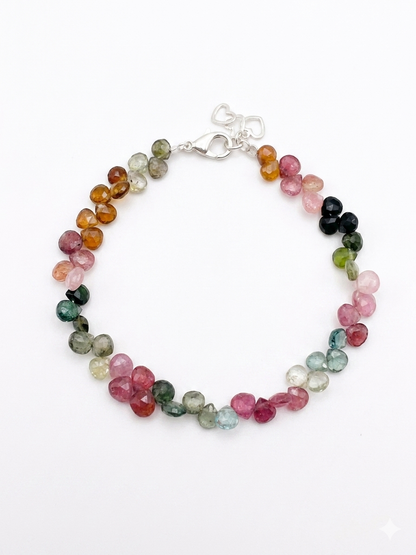 Pulsera extra de Turmalinas de Colores talladas