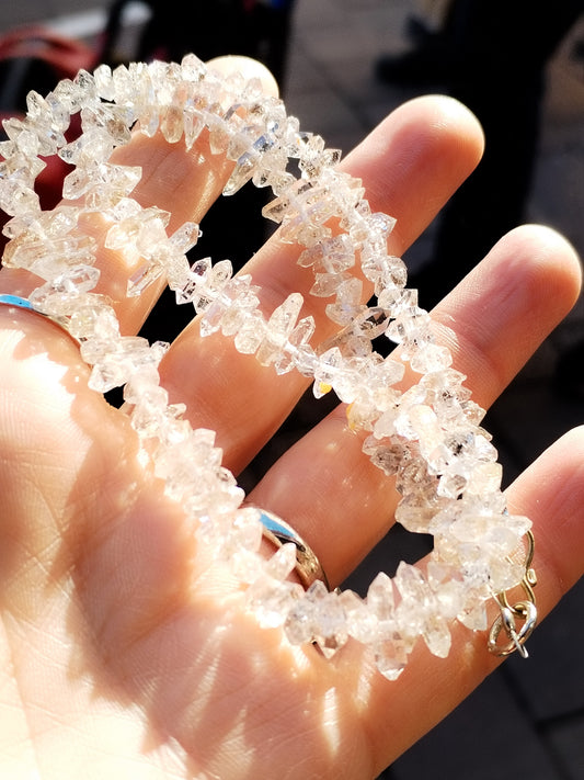 Collar de Diamantes Herkimer auténticos
