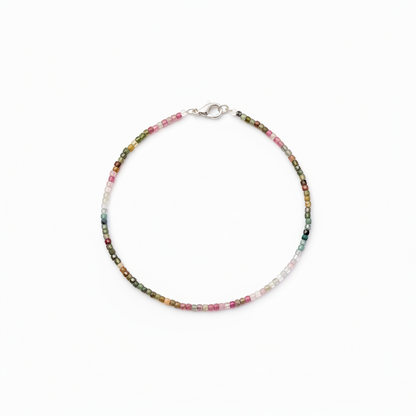 Conjunto collar y pulsera de Turmalina de Colores