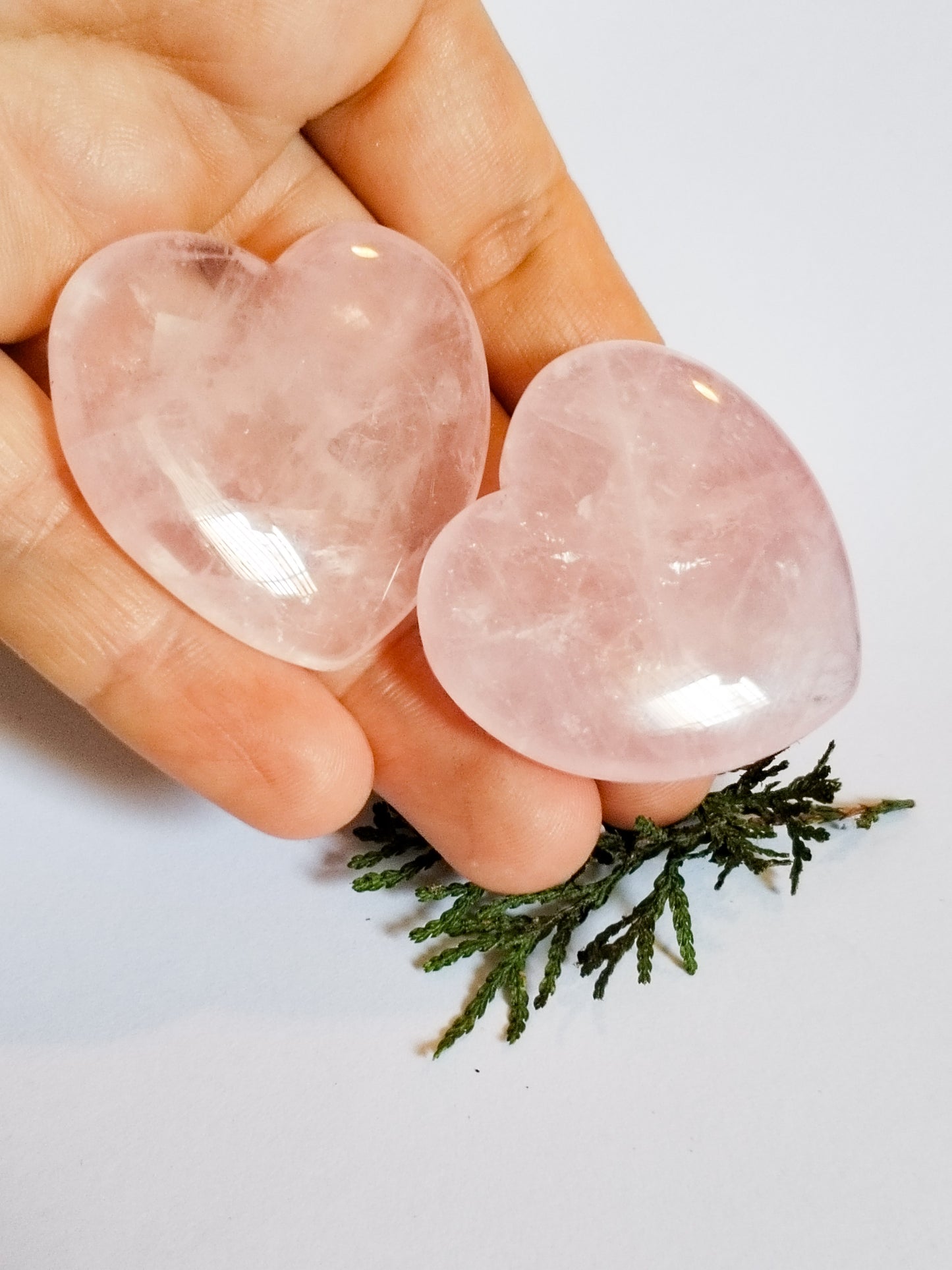 Corazón plano de Cuarzo Rosa