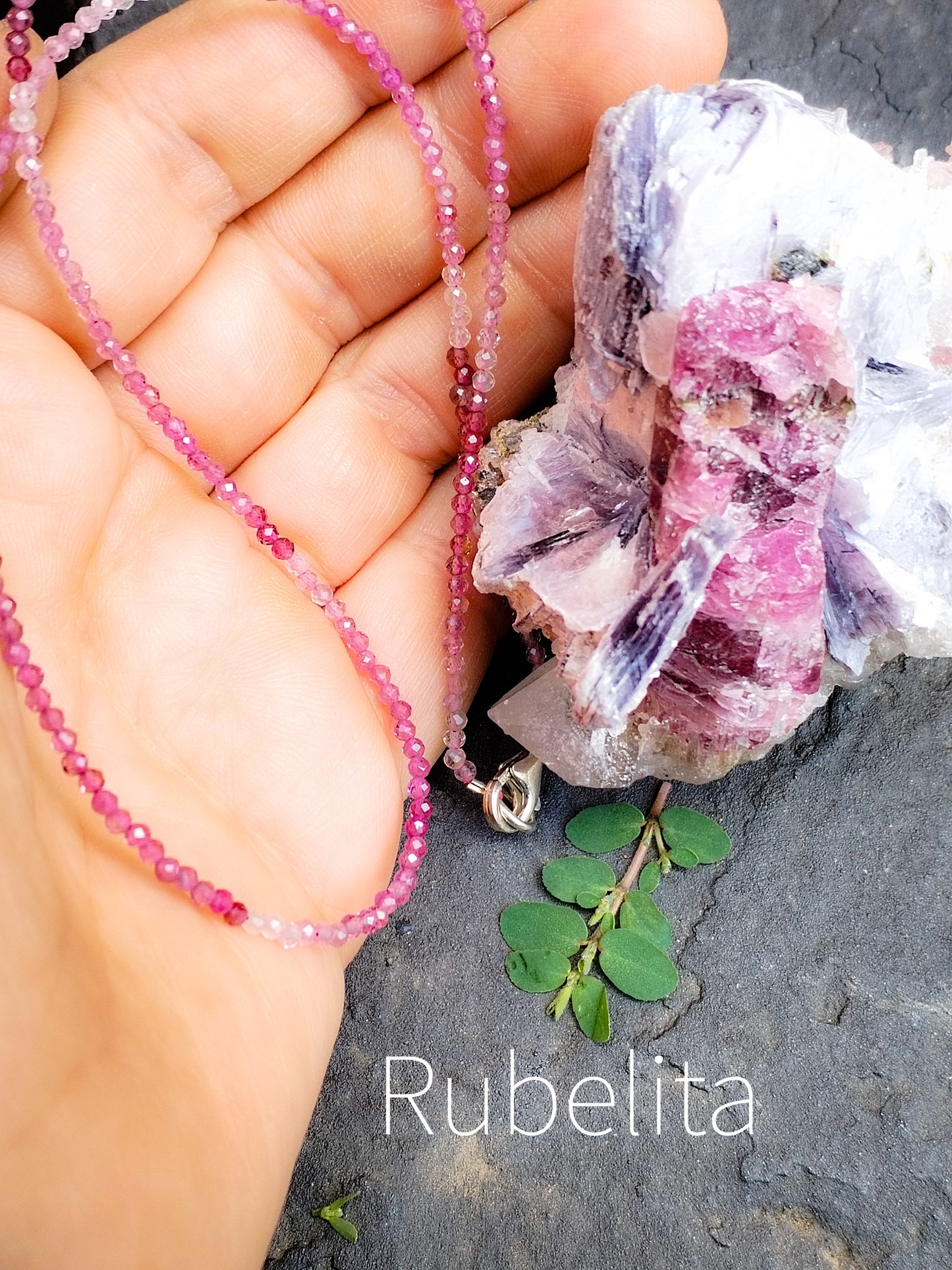 Collar de Rubelita (turmalina rosa)