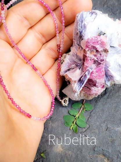 Collar de Rubelita (turmalina rosa)