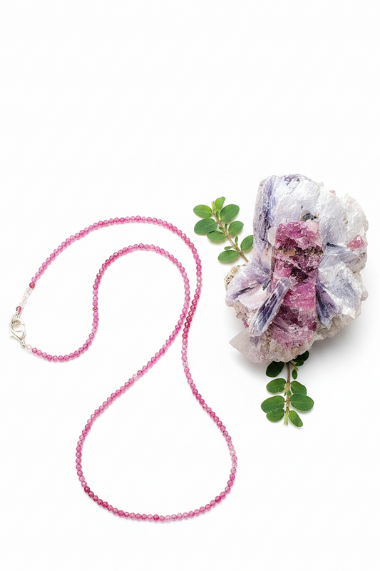 Collar de Rubelita (turmalina rosa)