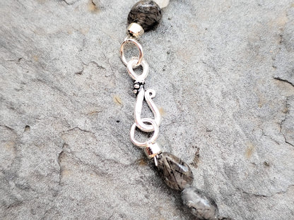 Collar de Cuarzo con Turmalina Negra