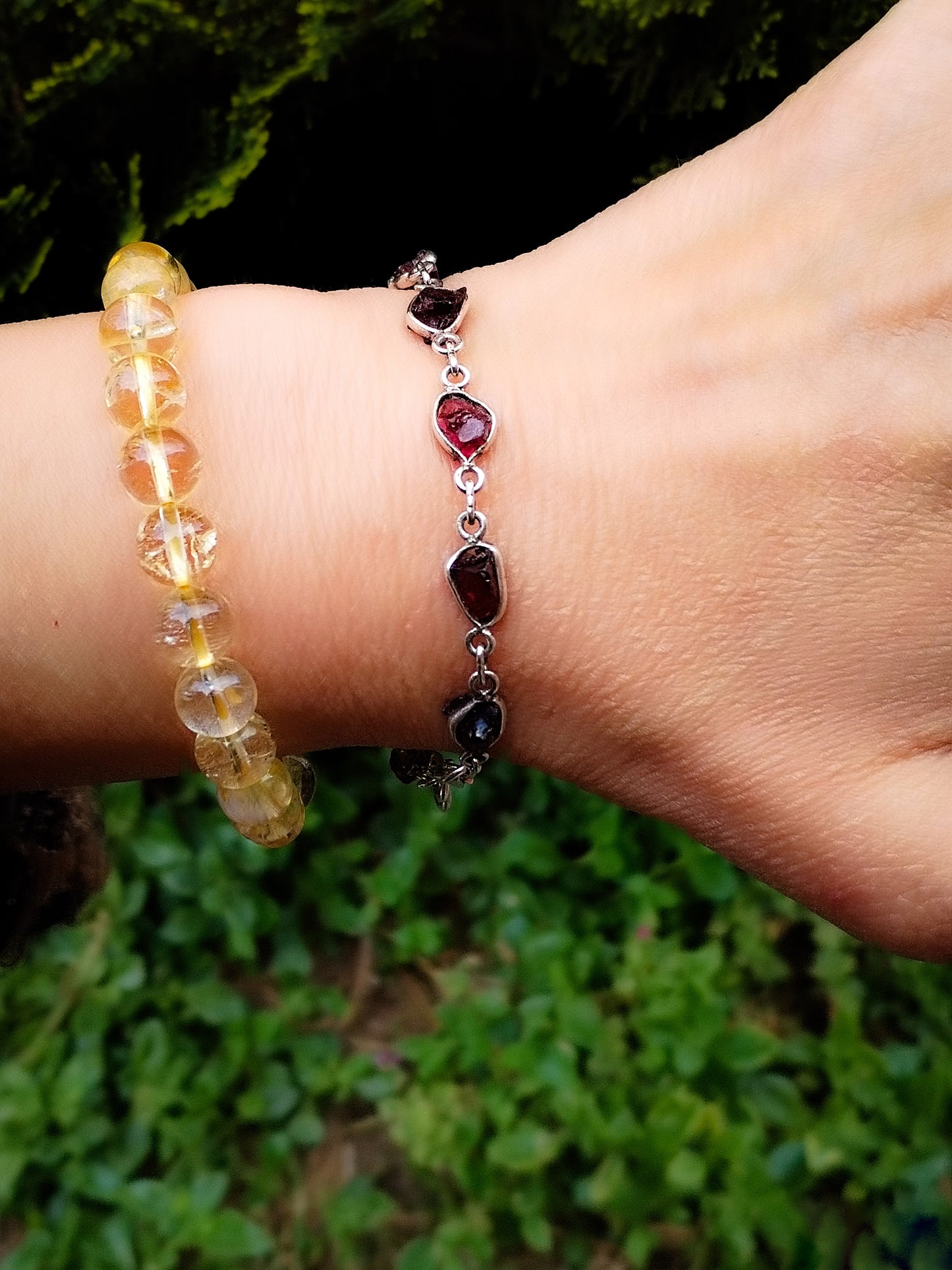 Pulseras de minerales variados naturales y plata de ley