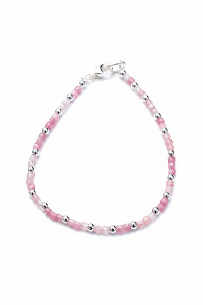 Pulsera de Rubelita y Plata de ley