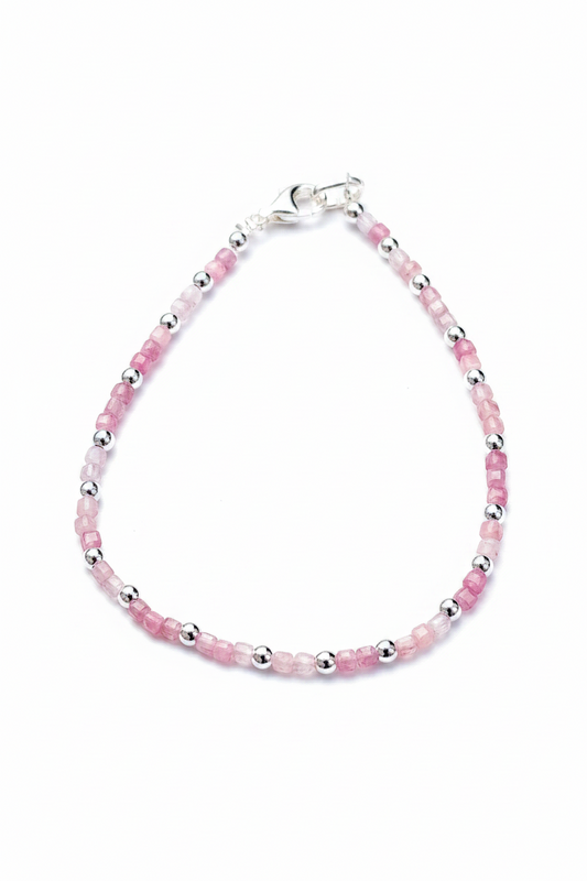 Pulsera de Rubelita y Plata de ley