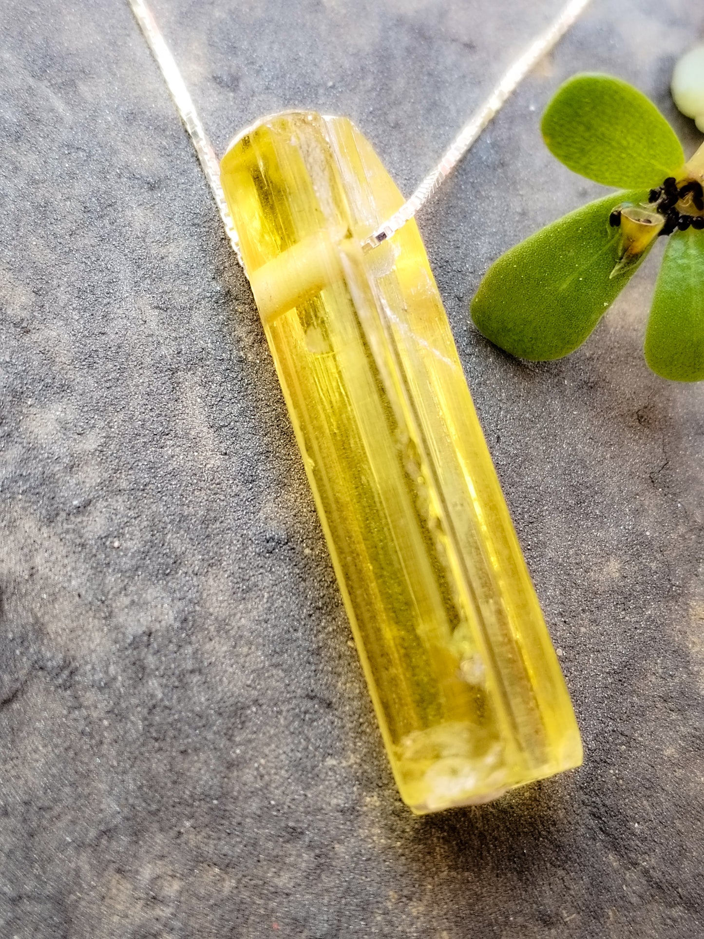 Heliodoro Natural cristalizado Colgante