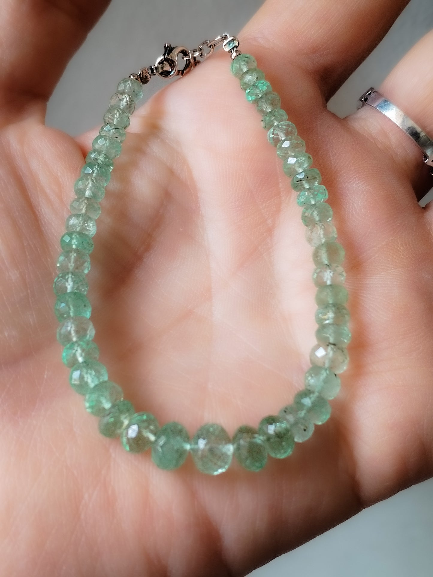 Pulsera de Aguamarina tallada extra