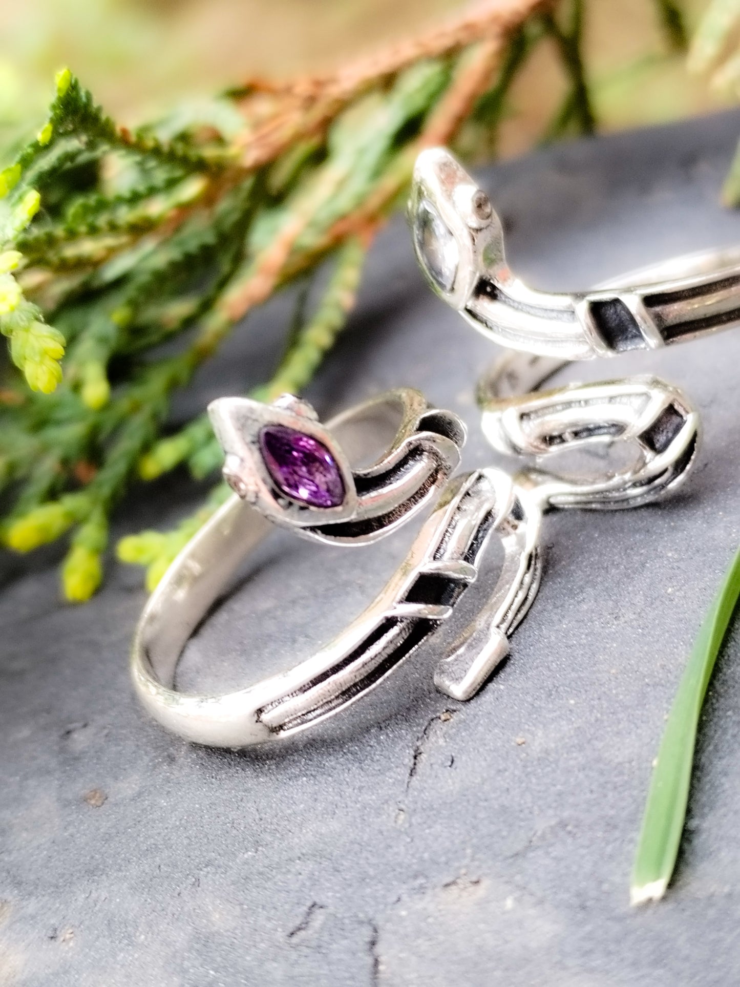 Anillos de diseño Serpiente plata de ley