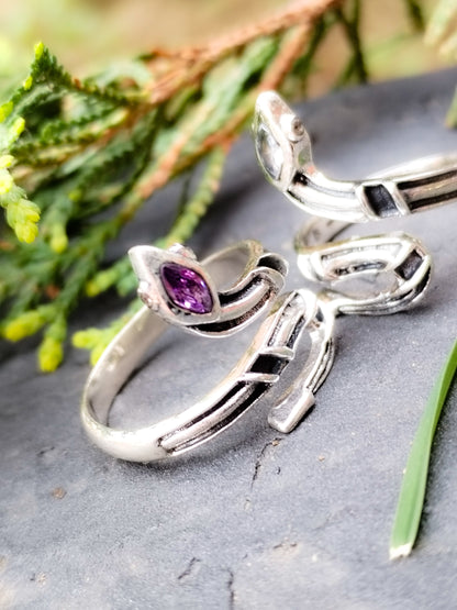 Anillos de diseño Serpiente plata de ley