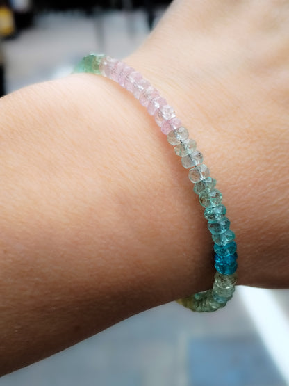 Pulsera de Aguamarina, Heliodoro y Morganita