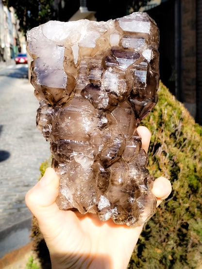 Pieza única de Cuarzo Yacaré Elestial Ahumado