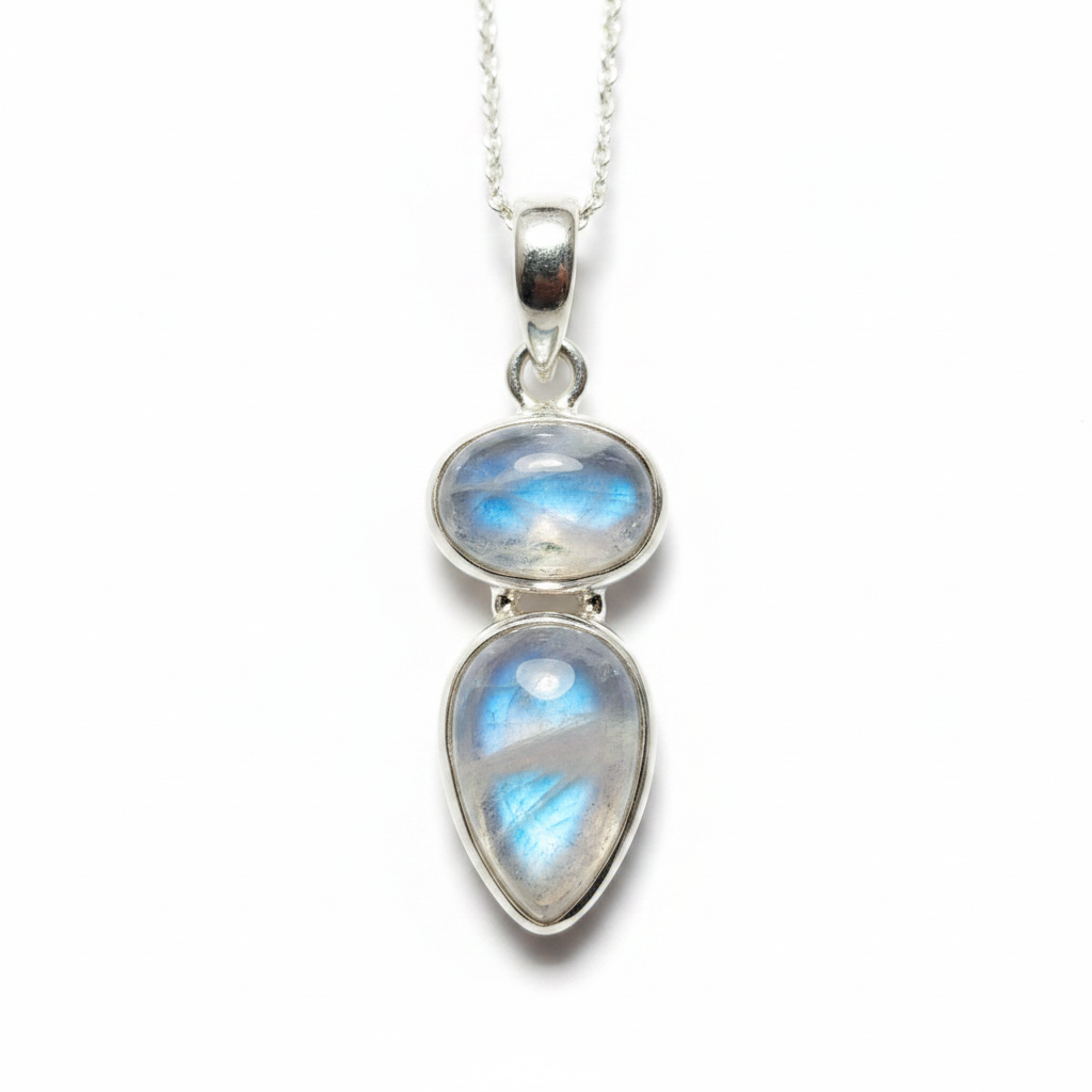 Colgante de Piedra luna y Plata de ley
