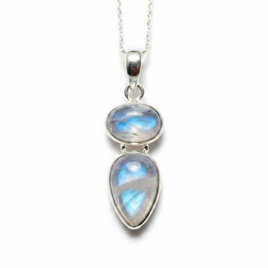 Colgante de Piedra luna y Plata de ley
