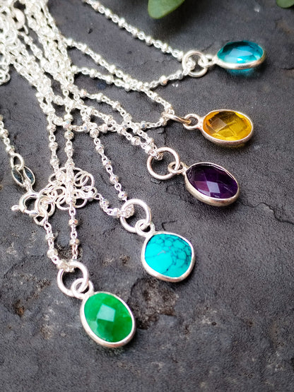 Pulsera de Minerales y plata de ley