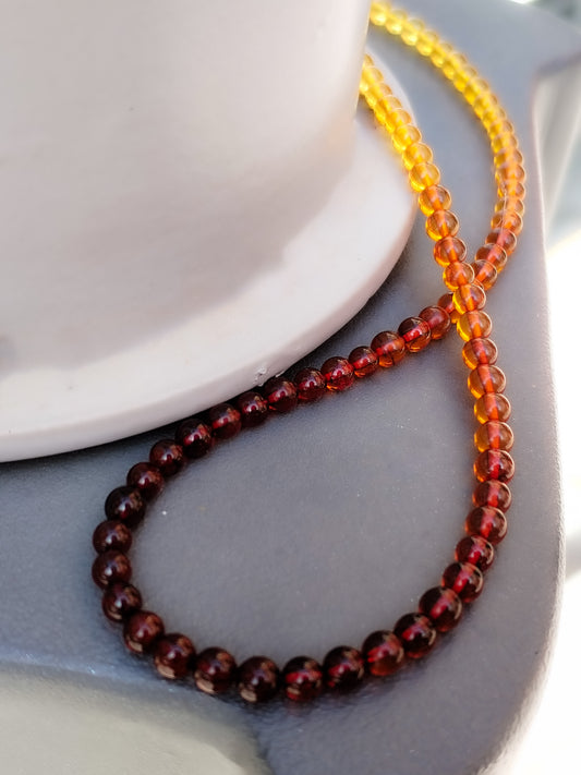 Collar de Ámbar con cierre de plata de ley