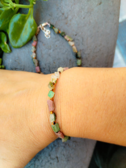 Pulsera de turmalinas naturales en Bruto