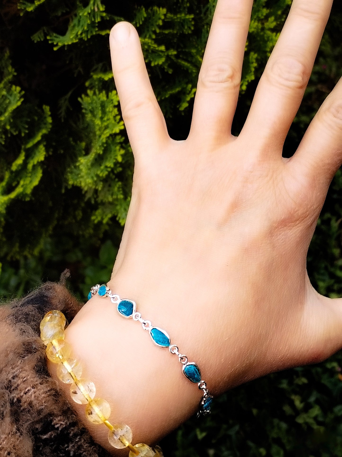 Pulseras de minerales variados naturales y plata de ley