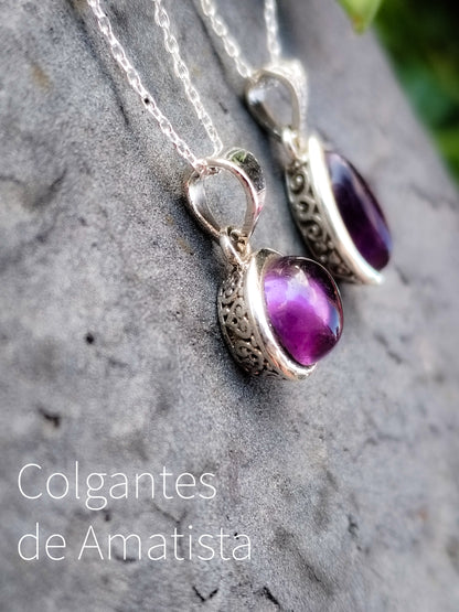 Colgantre de Amatista y Plata de ley