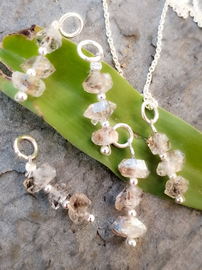 Colgante de Diamante Herkimer auténtico