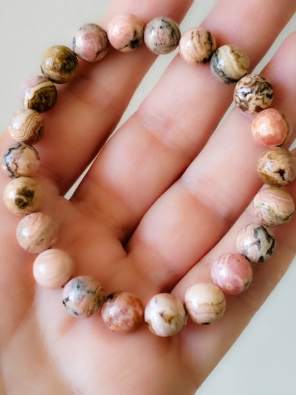Pulsera de Rodocrosita bola 8mm