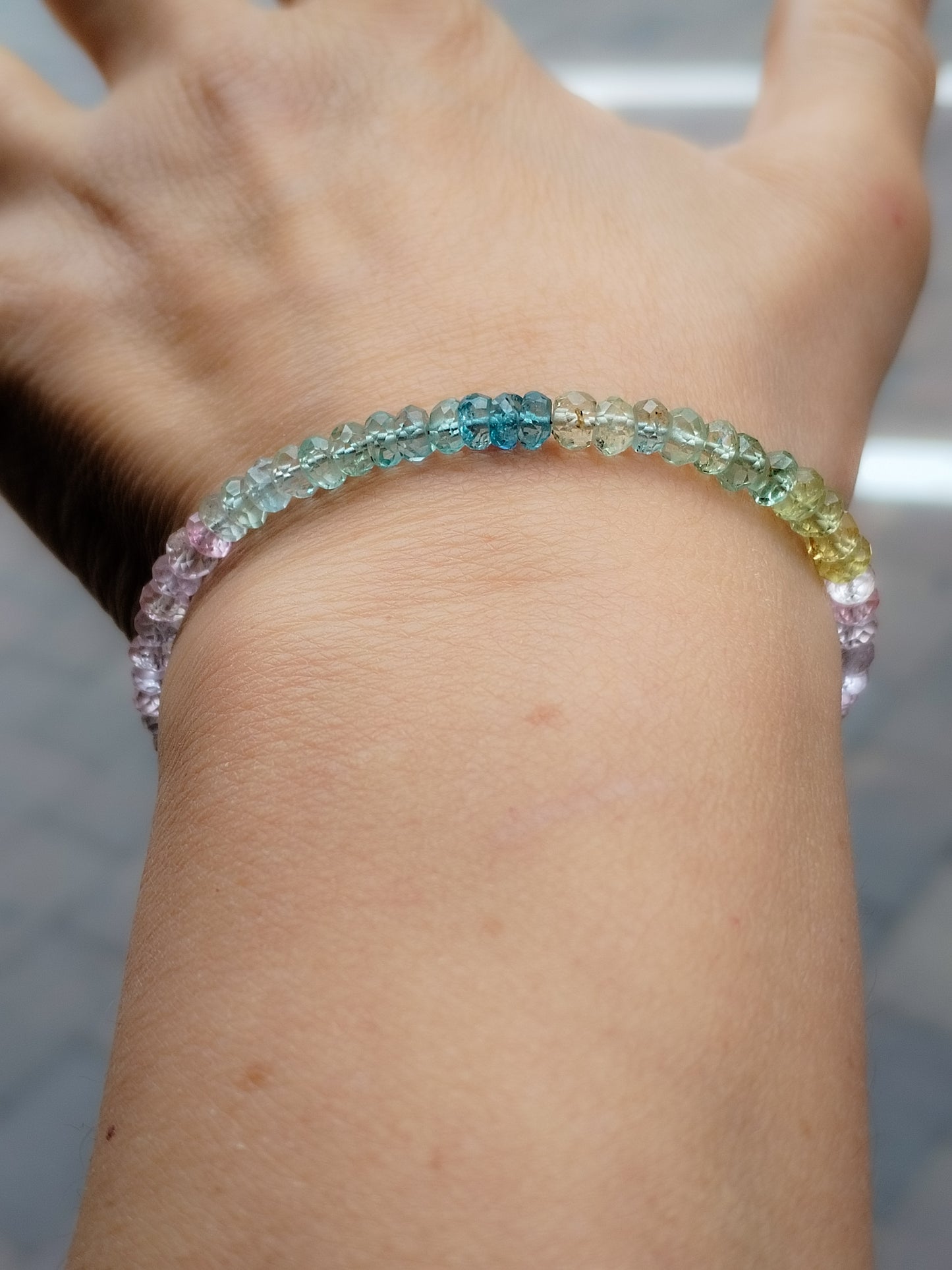Pulsera de Aguamarina, Heliodoro y Morganita