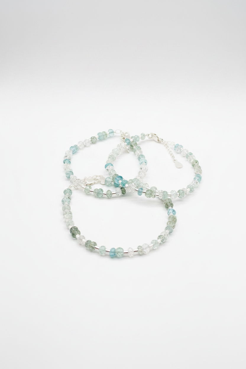 Pulsera de Aguamarina y Plata de Ley