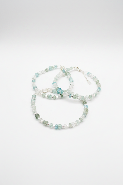 Pulsera de Aguamarina y Plata de Ley