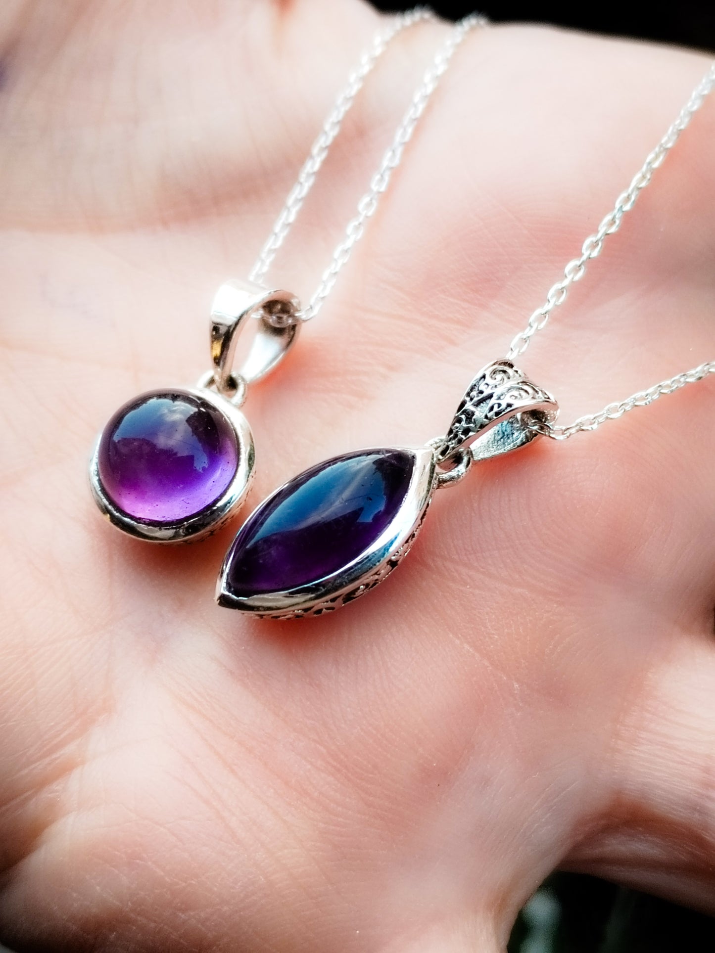 Colgantre de Amatista y Plata de ley