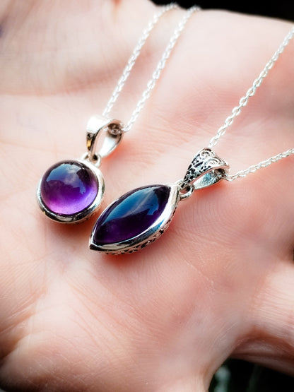 Colgantre de Amatista y Plata de ley