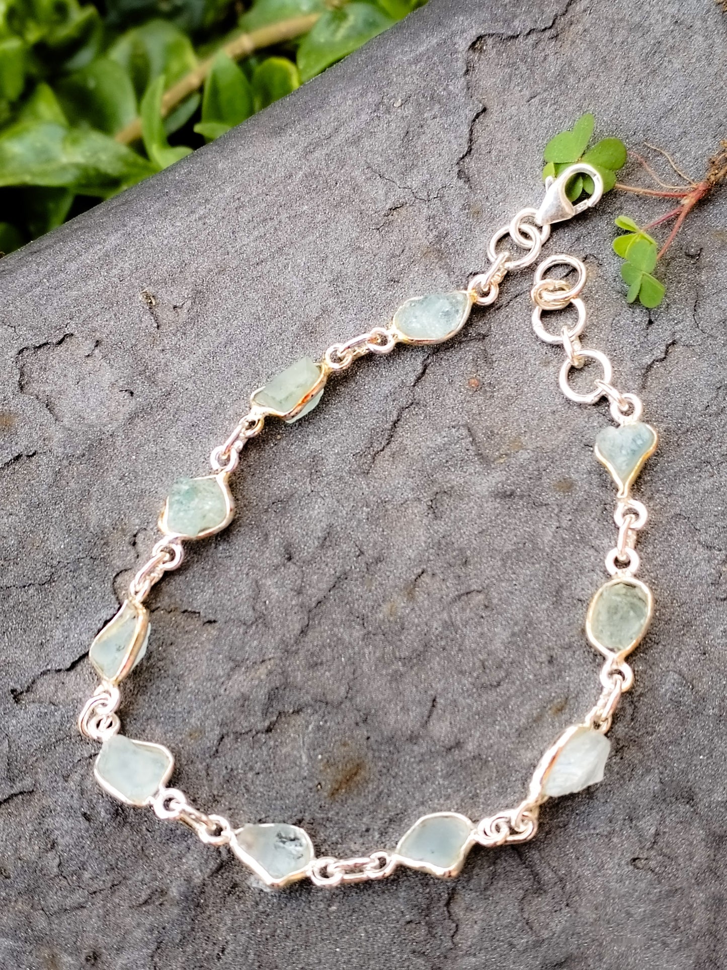 Pulseras de minerales variados naturales y plata de ley