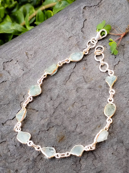 Pulseras de minerales variados naturales y plata de ley