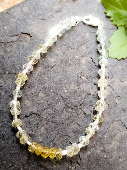 Pulsera de Heliodoro y Plata de Ley