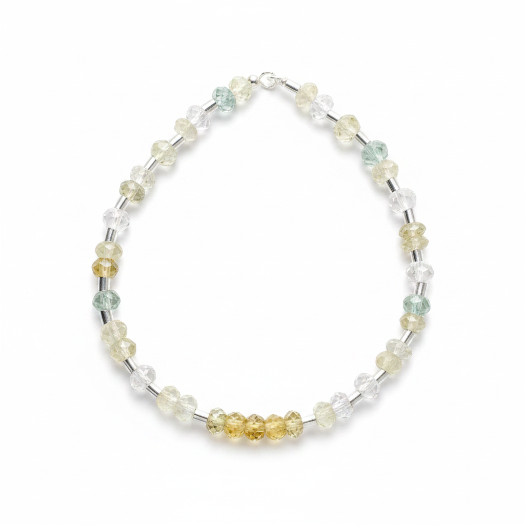 Pulsera de Heliodoro y Plata de Ley