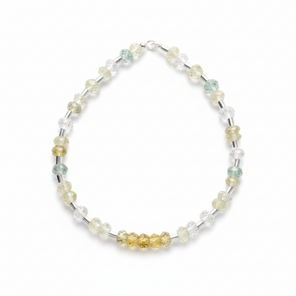 Pulsera de Heliodoro y Plata de Ley