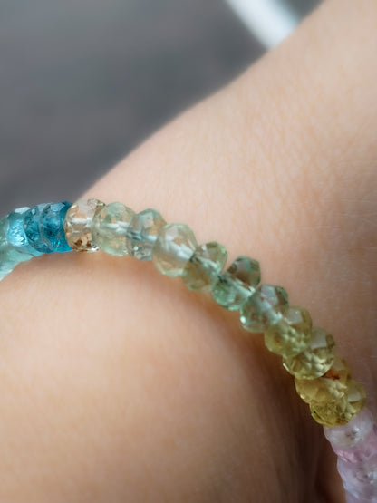 Pulsera de Aguamarina, Heliodoro y Morganita