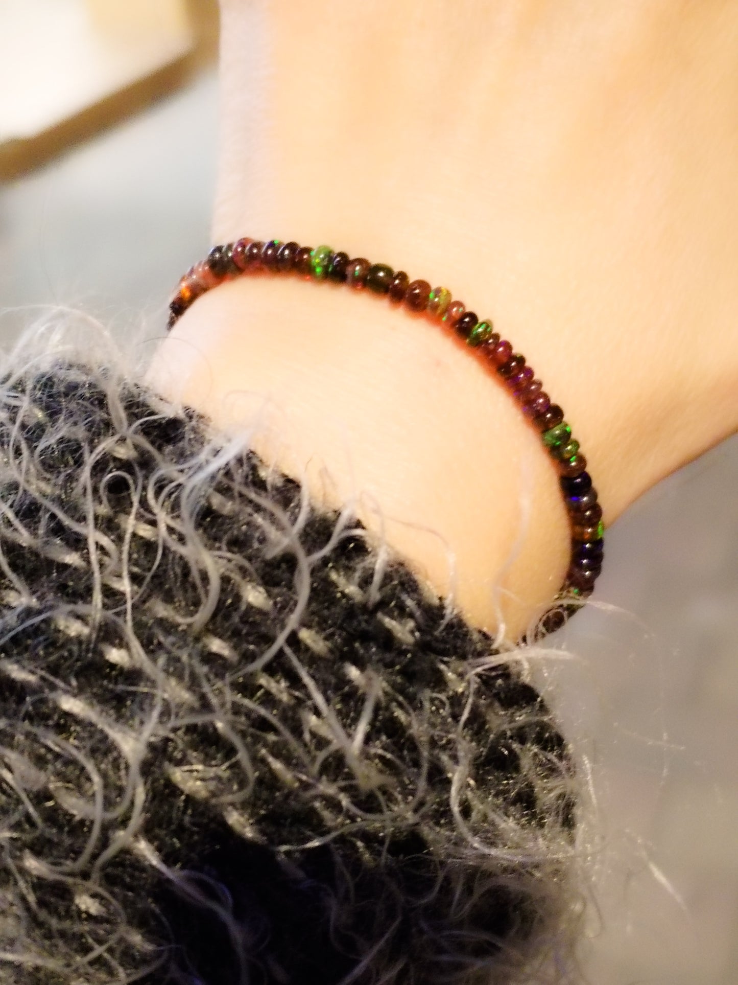 Pulsera de Ópalo Negro auténtico