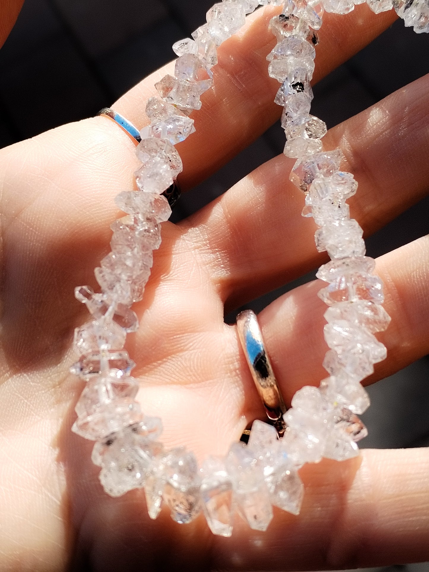 Collar de Diamantes Herkimer auténticos