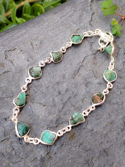 Pulseras de minerales variados naturales y plata de ley