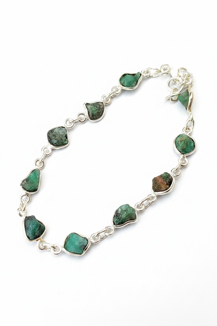 Pulseras de minerales variados naturales y plata de ley