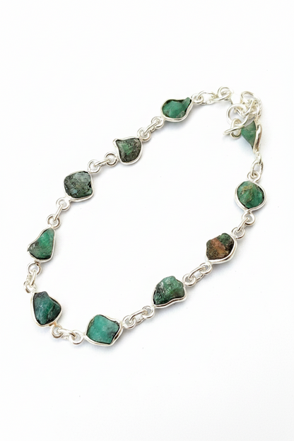 Pulseras de minerales variados naturales y plata de ley
