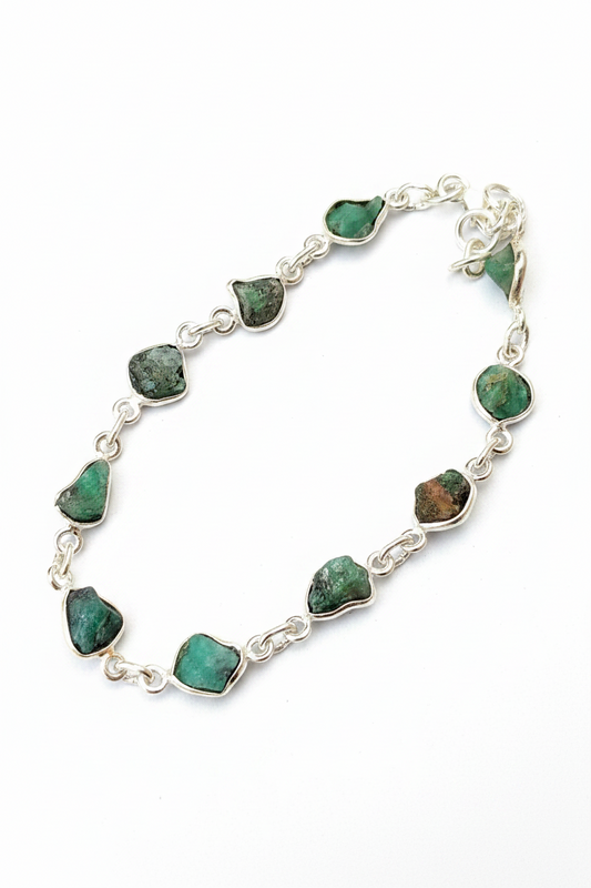 Pulseras de minerales variados naturales y plata de ley