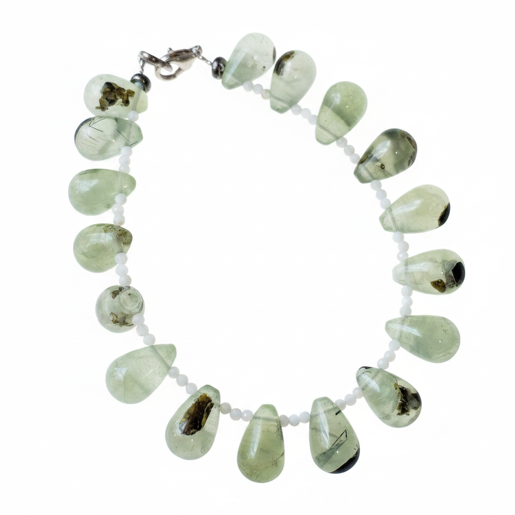 Pulsera de Epidota y Calcedonia