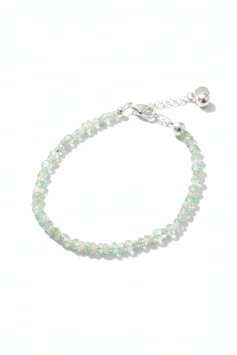 Pulsera de Aguamarina y Diamantes en Bruto