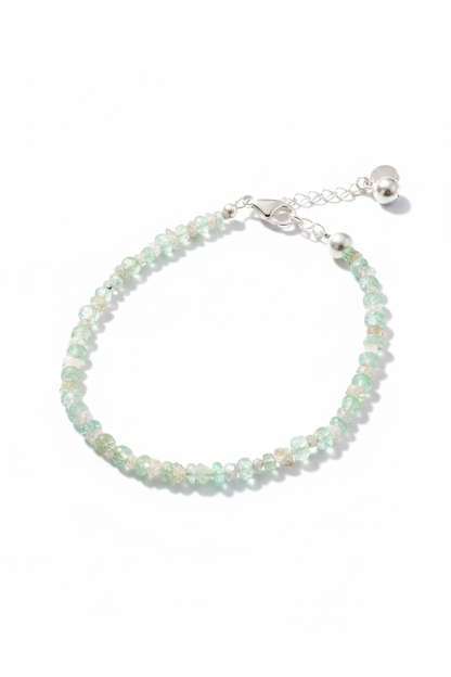 Pulsera de Aguamarina y Diamantes en Bruto