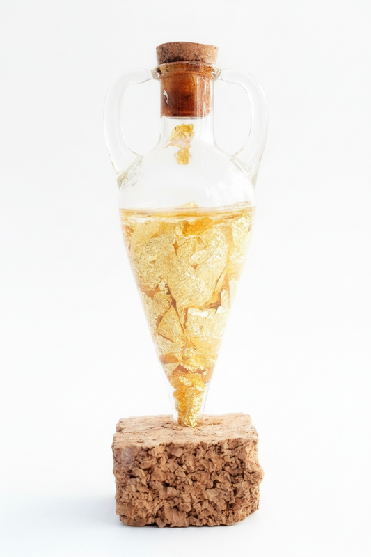 Oro auténtico en botellita