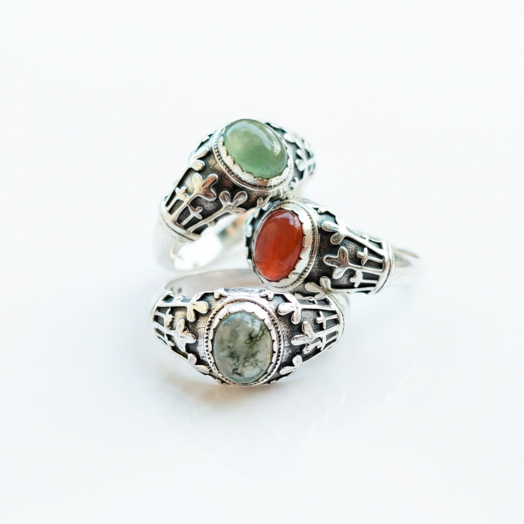 Anillo de Turmalina de Colores y plata de ley
